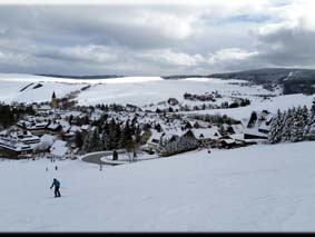 Blick ins b&ouml;hmische Louchna im Winter